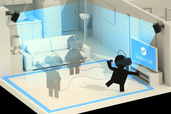Steam будет поддерживать VR в очень больших комнатах
